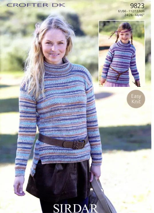 Sirdar 9823 Crofter DK Polo-Neck Sweaters