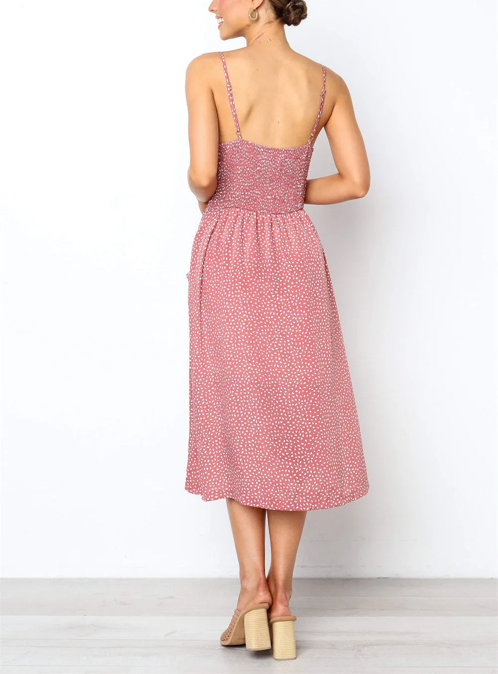 Sleeveless Single-breasted Sexy Suspender Dress