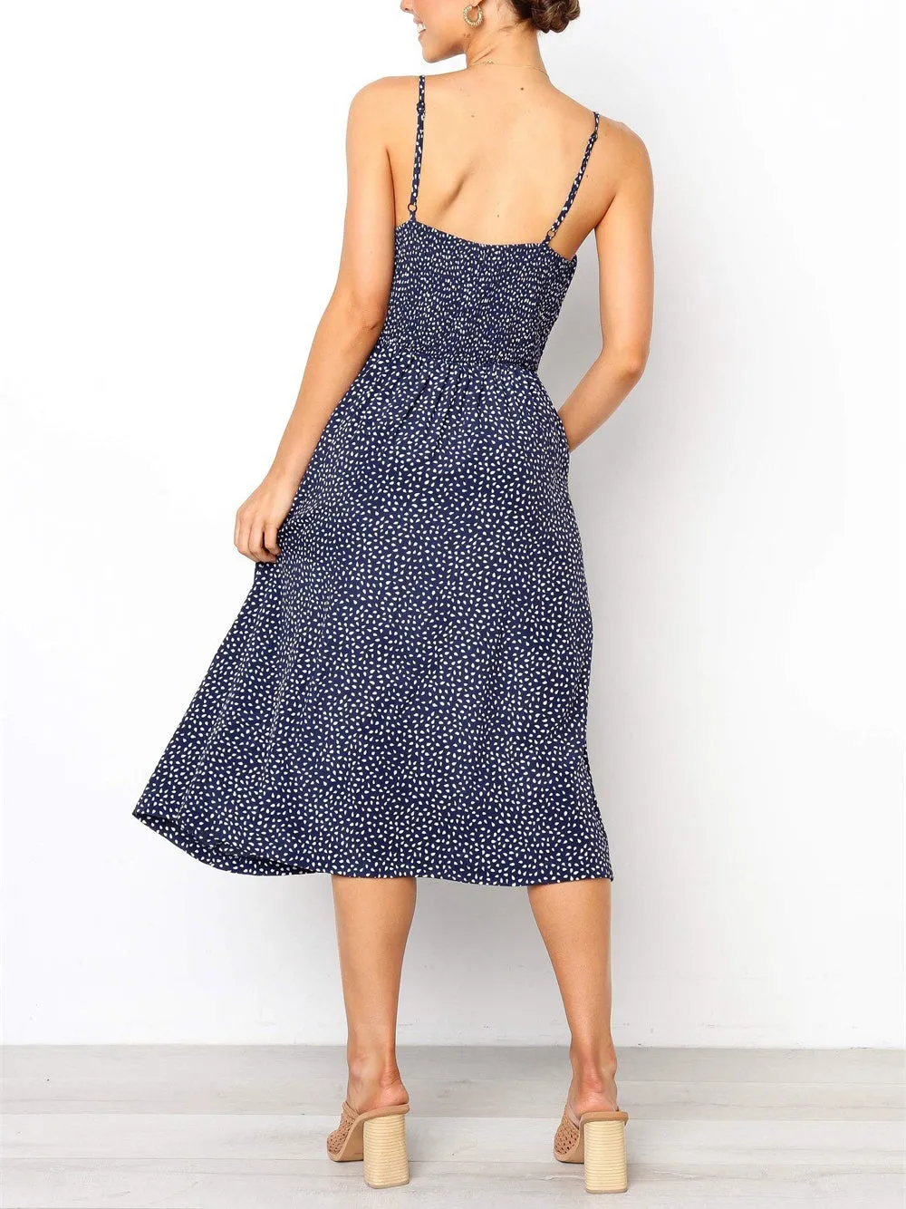 Sleeveless Single-breasted Sexy Suspender Dress