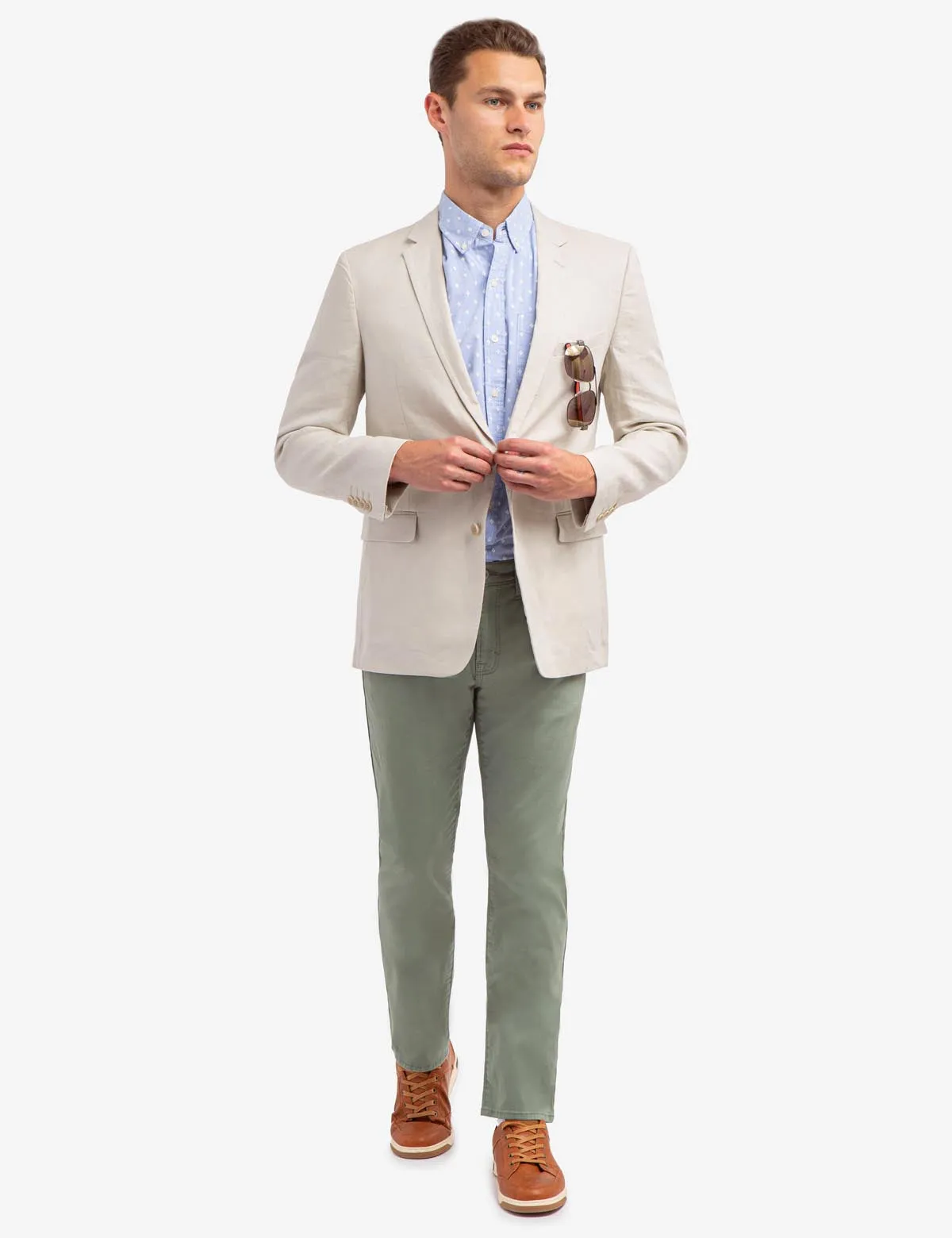 SLIM STRAIGHT 5 POCKET STRETCH CHINO PANTS