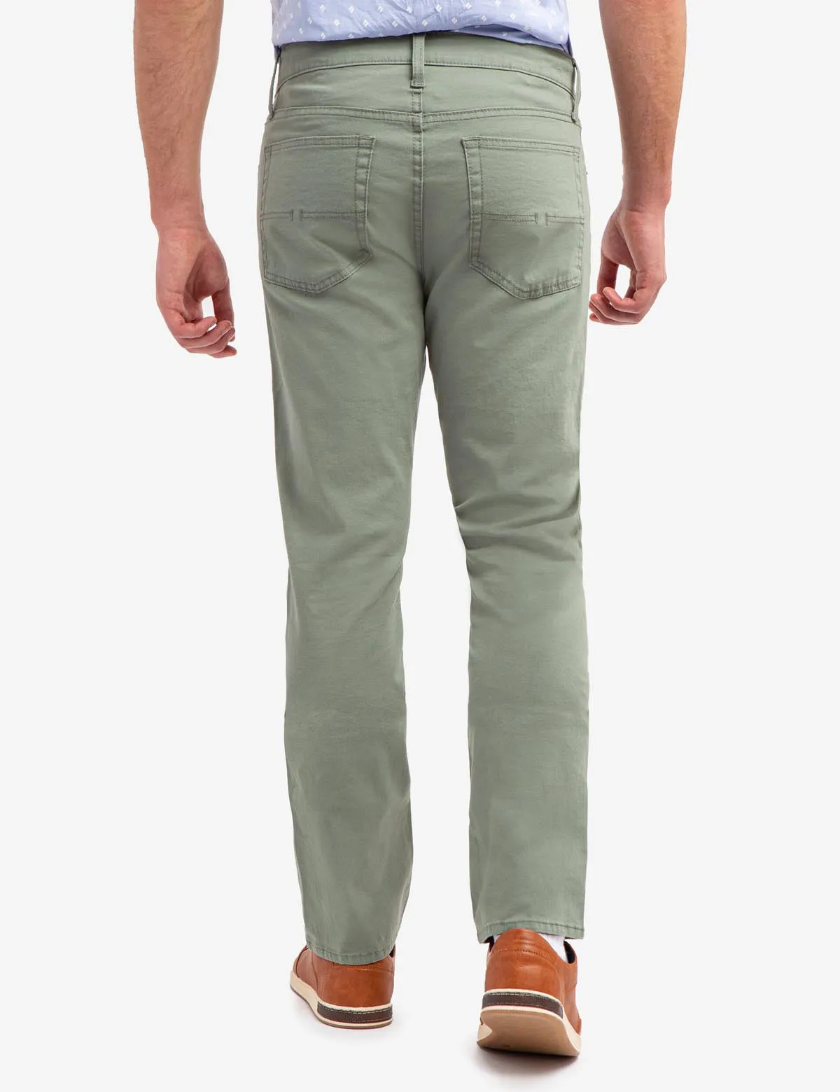 SLIM STRAIGHT 5 POCKET STRETCH CHINO PANTS