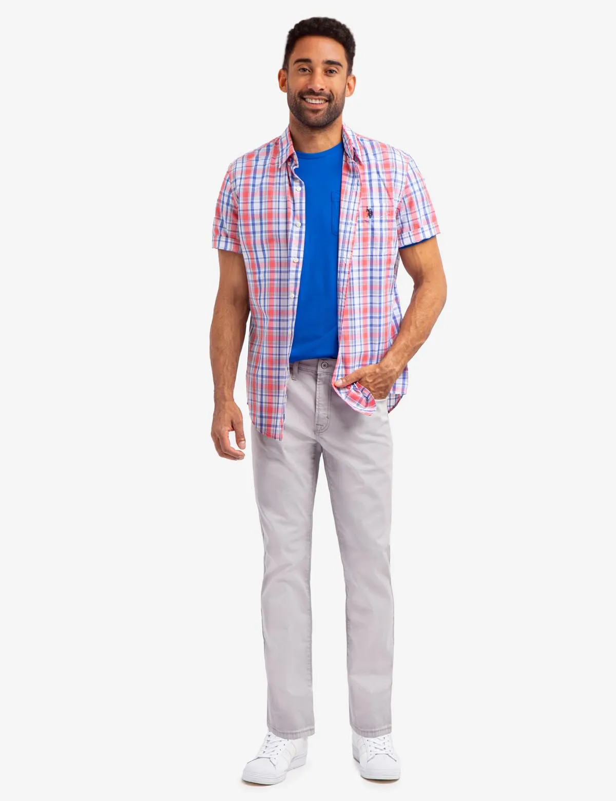 SLIM STRAIGHT 5 POCKET STRETCH CHINO PANTS