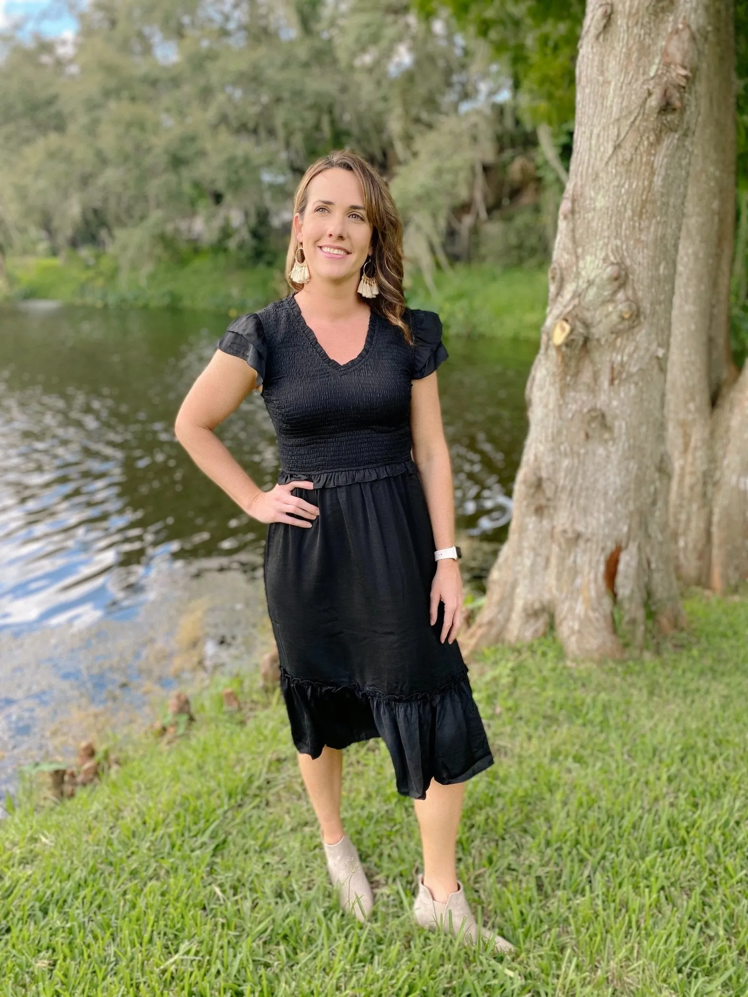 Smooth as Satin Midi Dress
