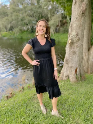Smooth as Satin Midi Dress