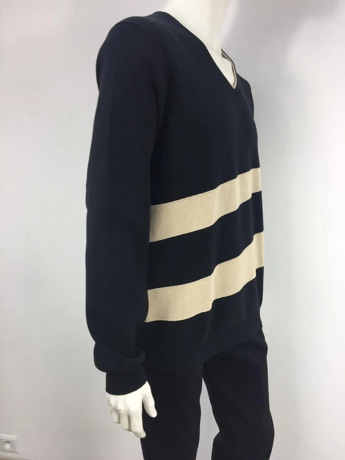 Spiral V-Neck Sweater
