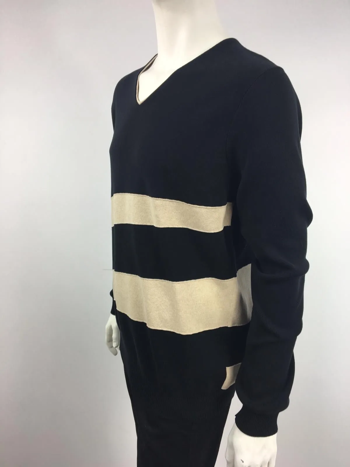 Spiral V-Neck Sweater