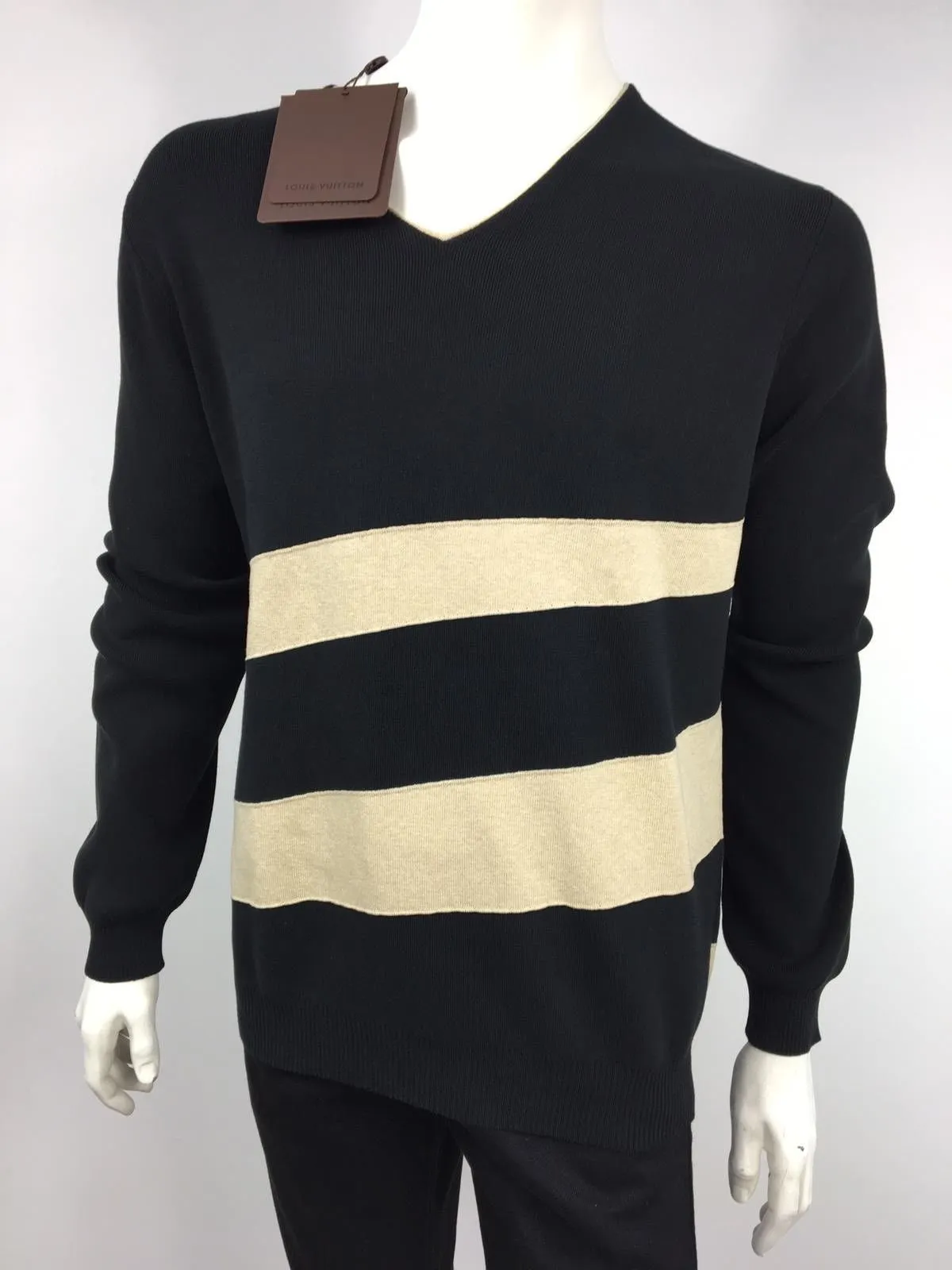 Spiral V-Neck Sweater