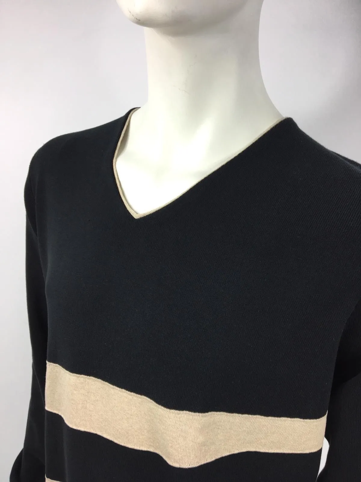 Spiral V-Neck Sweater
