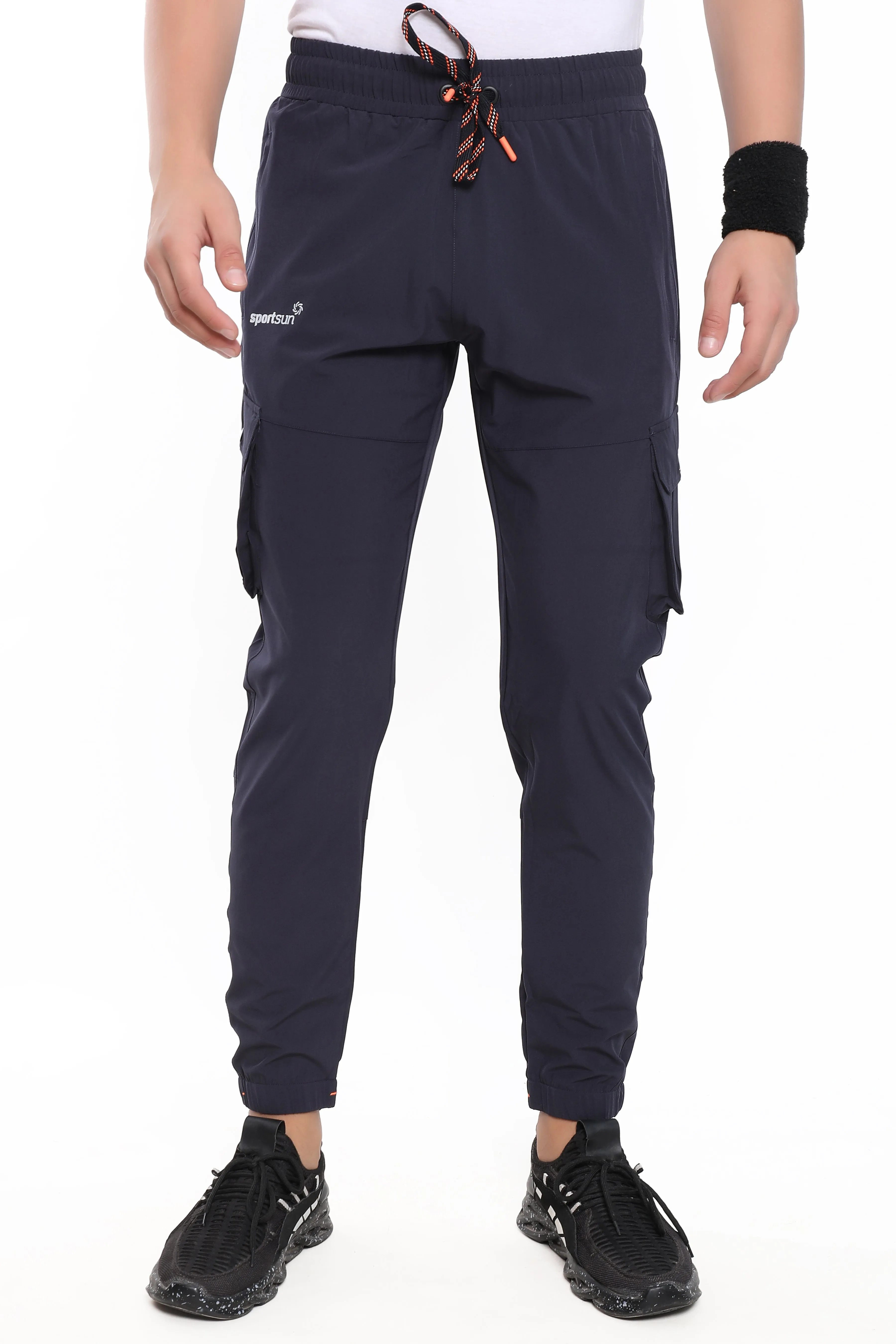 Sport Sun Navy Blue NS Lycra Cargo Jogger