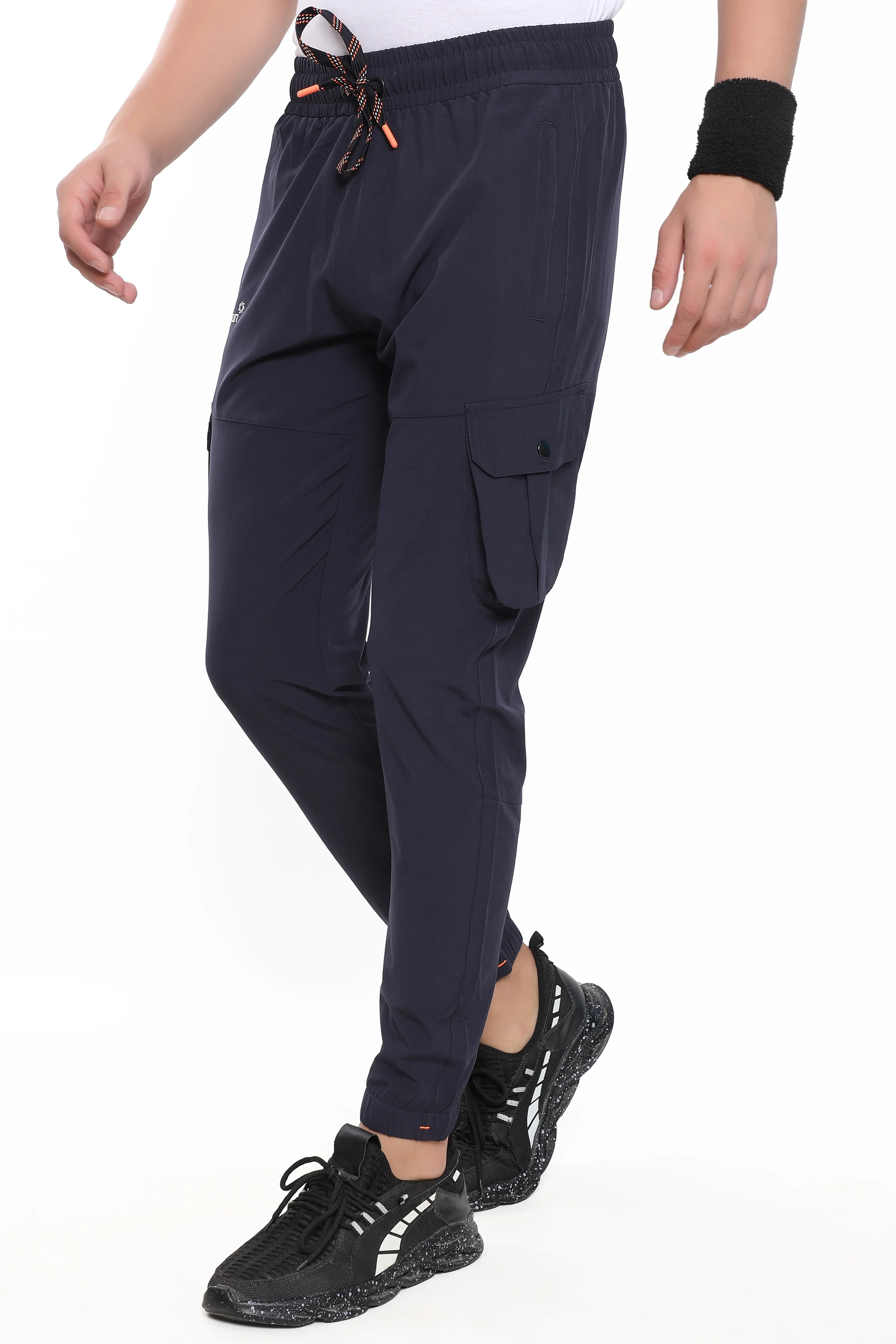 Sport Sun Navy Blue NS Lycra Cargo Jogger