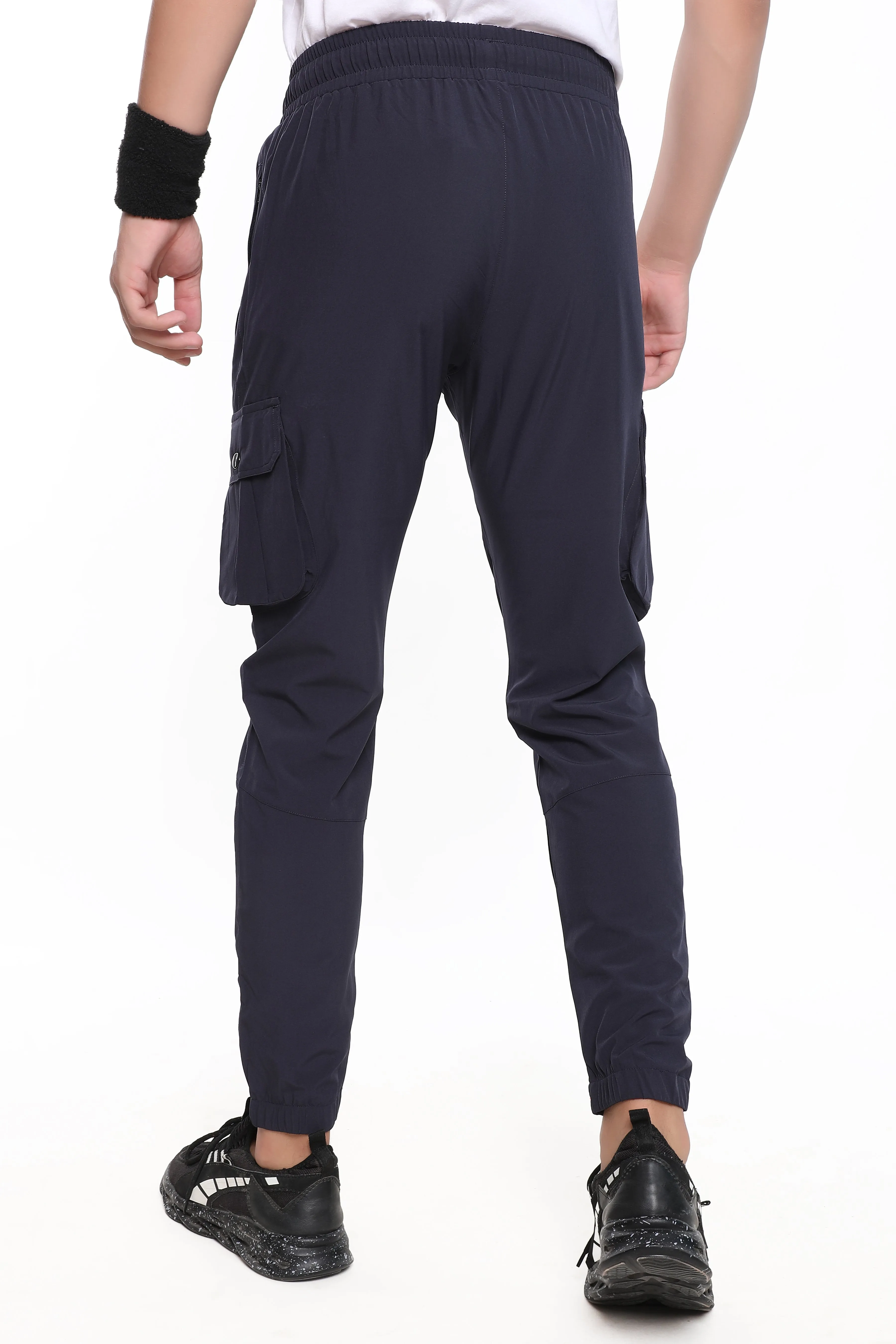 Sport Sun Navy Blue NS Lycra Cargo Jogger