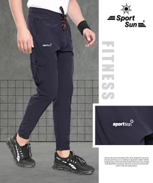 Sport Sun Navy Blue NS Lycra Cargo Jogger