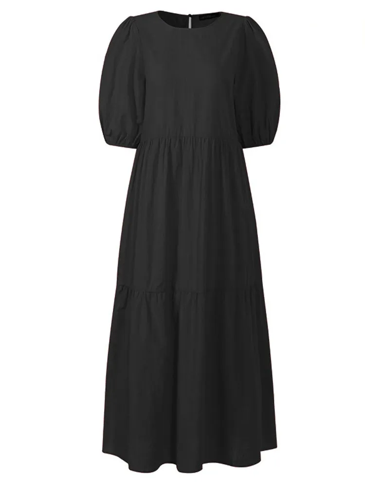 Spring Dress For Women Quality Cotton Maxi Dresses C4B