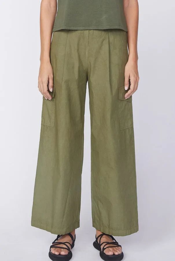 Stateside Fine Poplin Cargo Pant - Seaweed