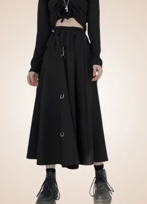Steampunk Goth Pleated Skirt