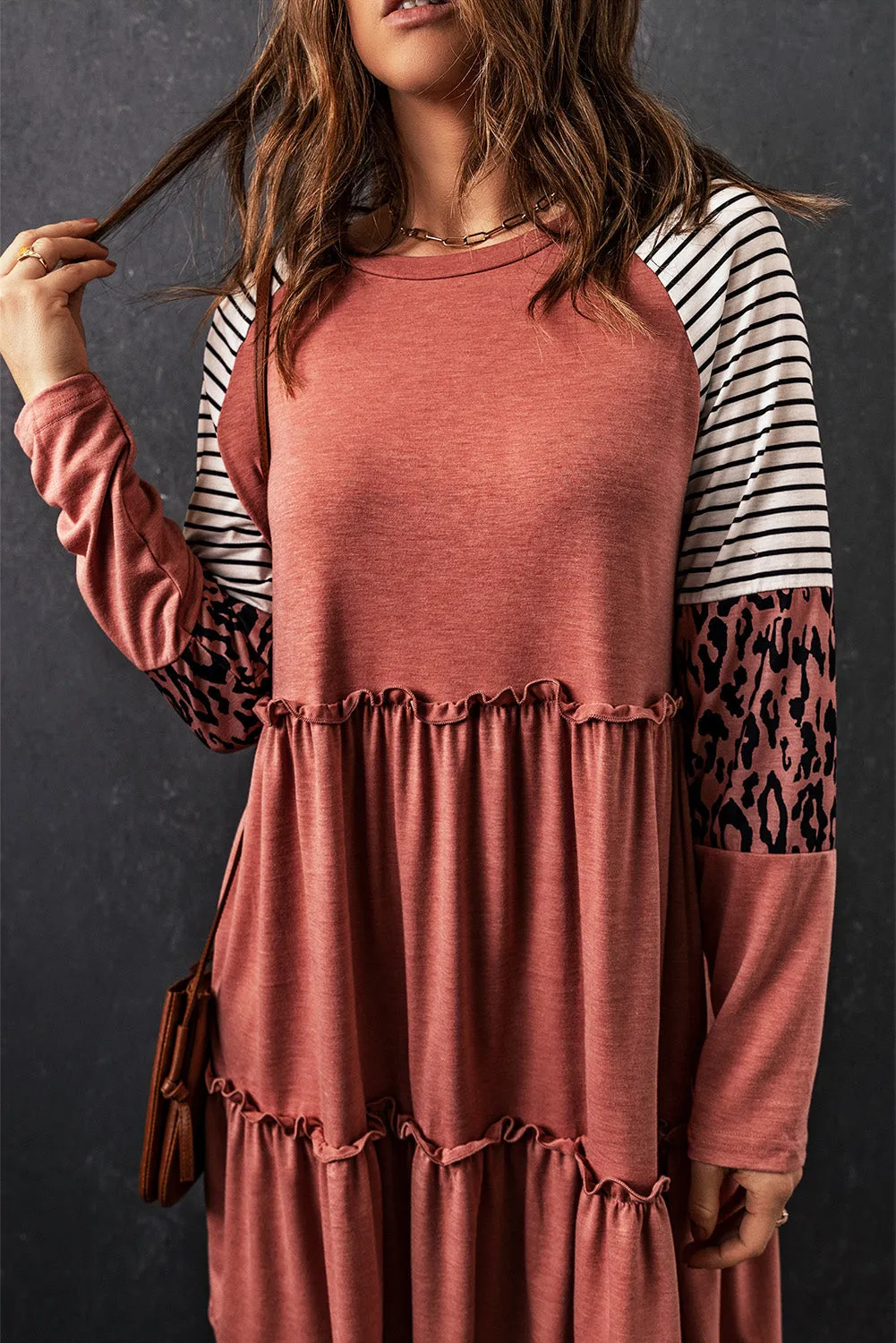 Striped Long Sleeve Mini Dress