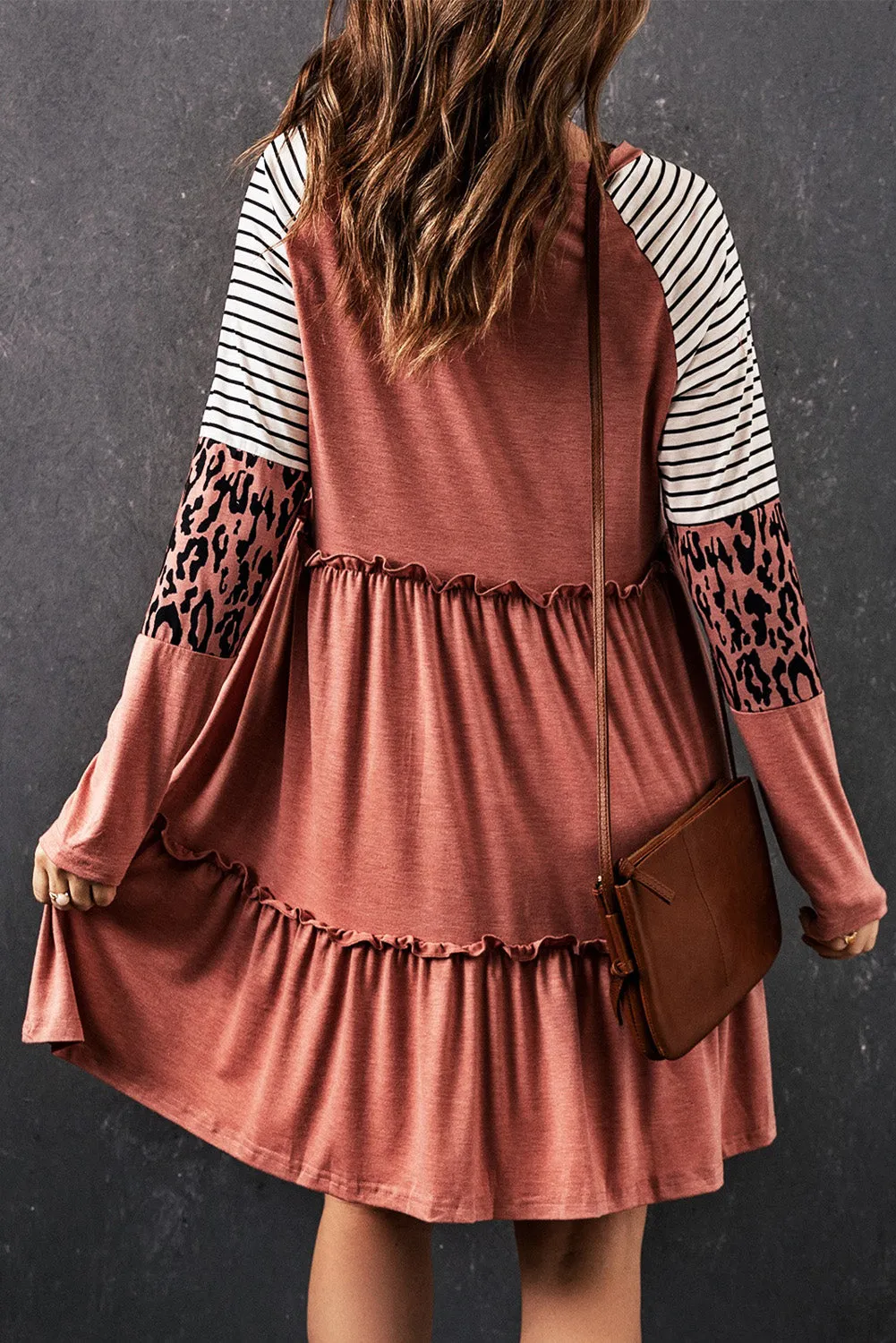 Striped Long Sleeve Mini Dress