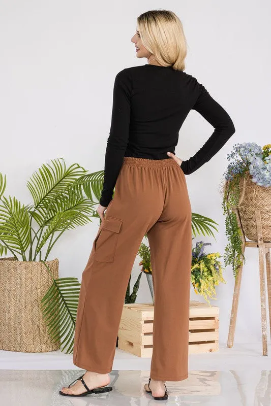 Stylive Elastic Band Cargo Pants