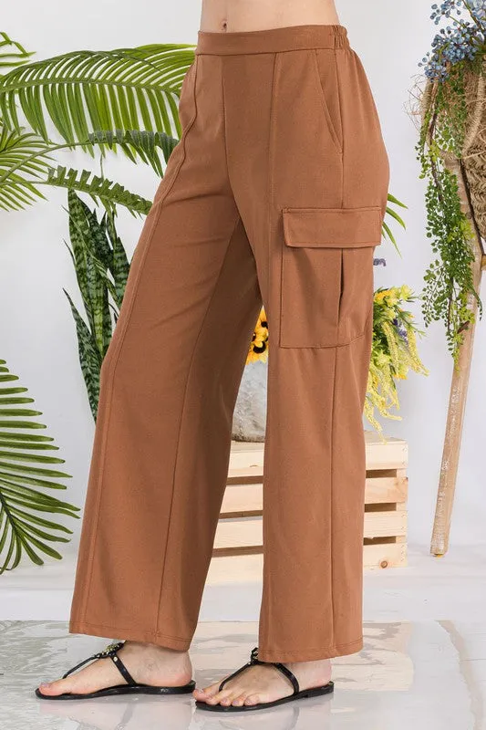 Stylive Elastic Band Cargo Pants