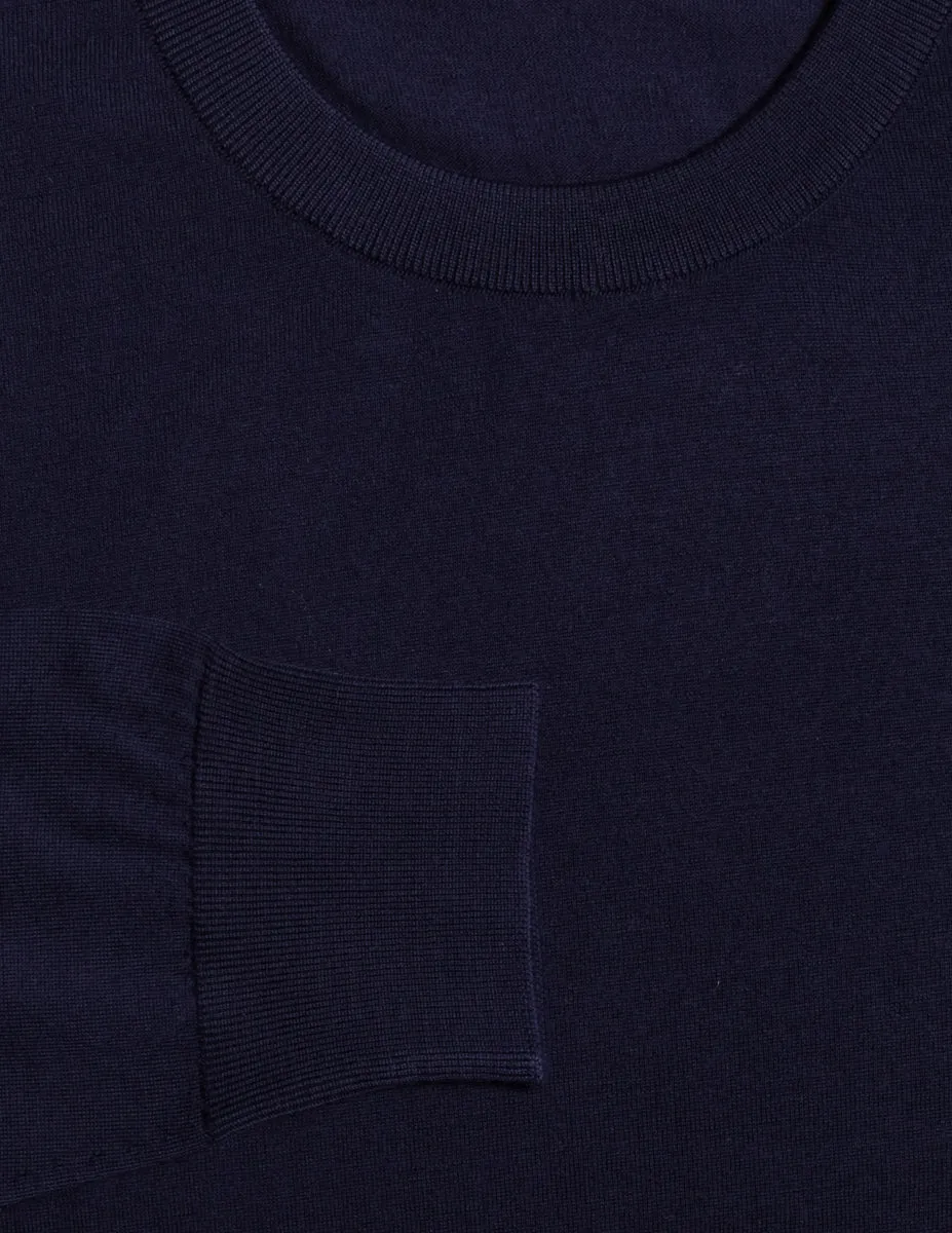 Svevo Parma Navy Blue Crewneck Sweater