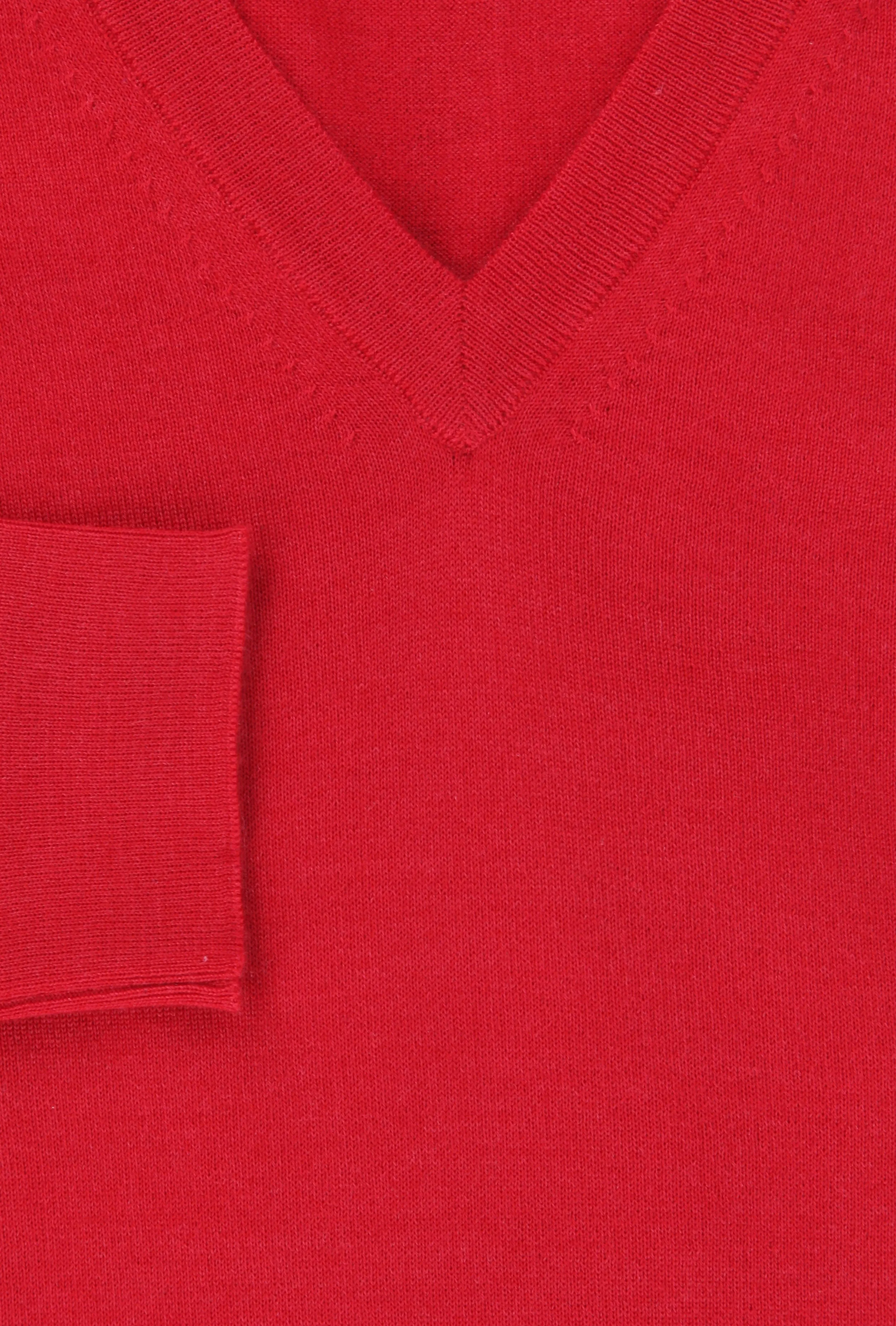 Svevo Parma Red V-Neck Sweater