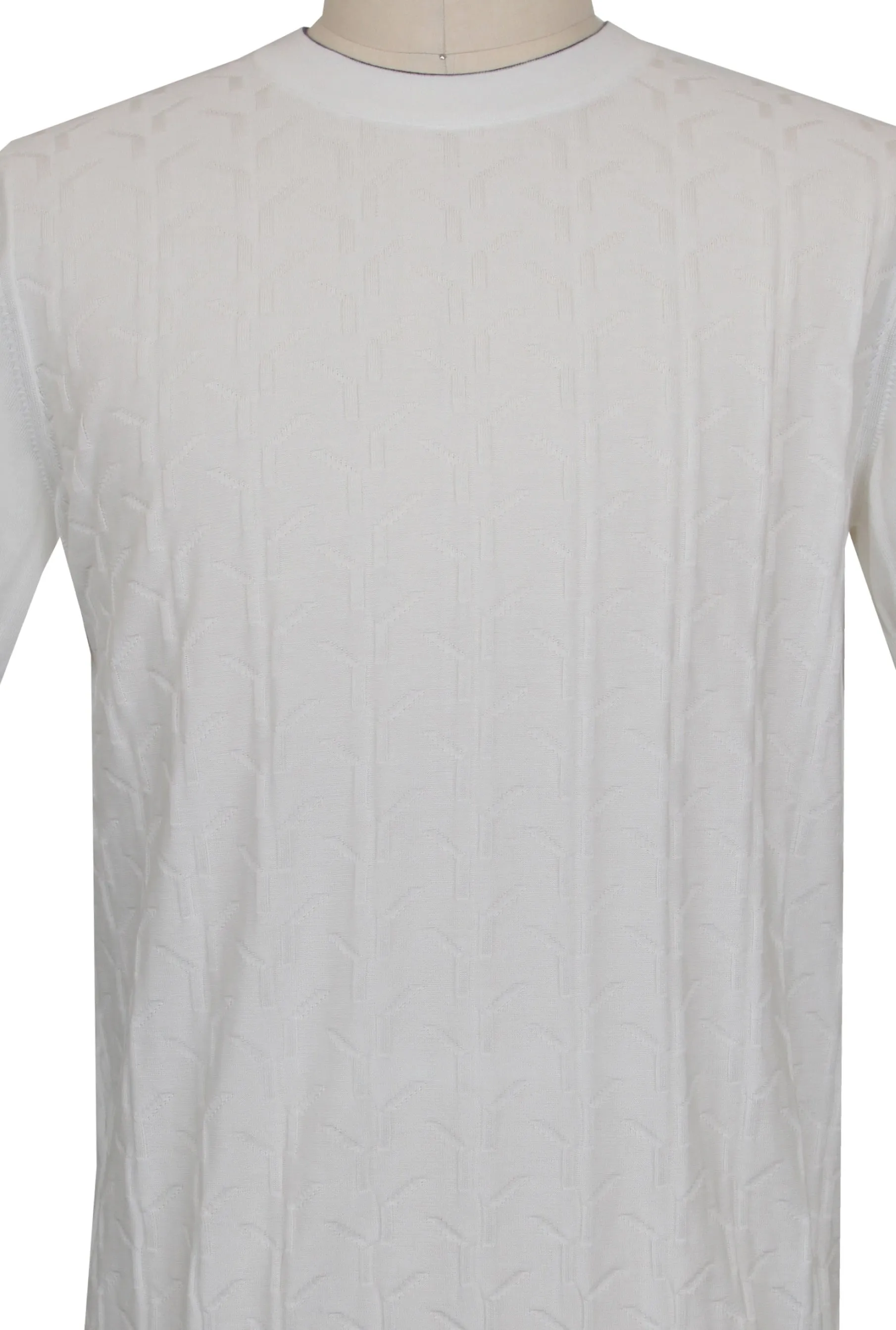 Svevo Parma White Crewneck Sweater