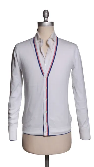 Svevo Parma White V-Neck Cardigan