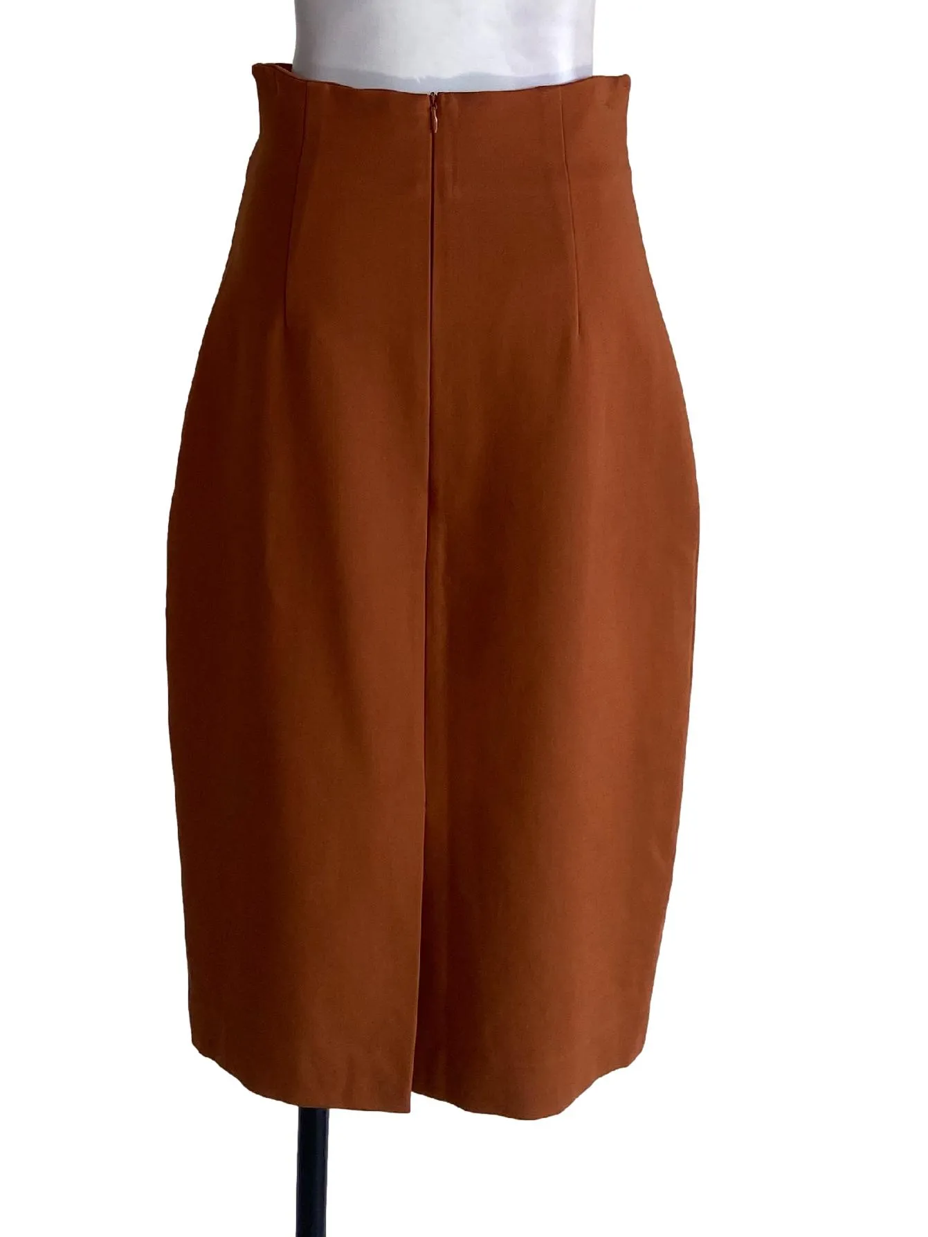Tawny Brown Sheath Slit Skirts LB