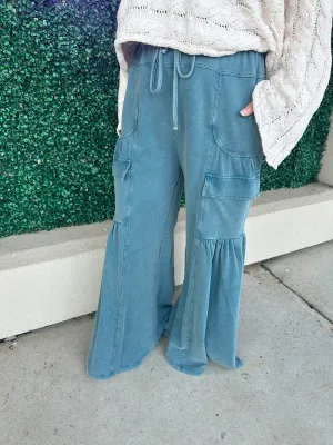 Teal Mineral Washed Bottoms
