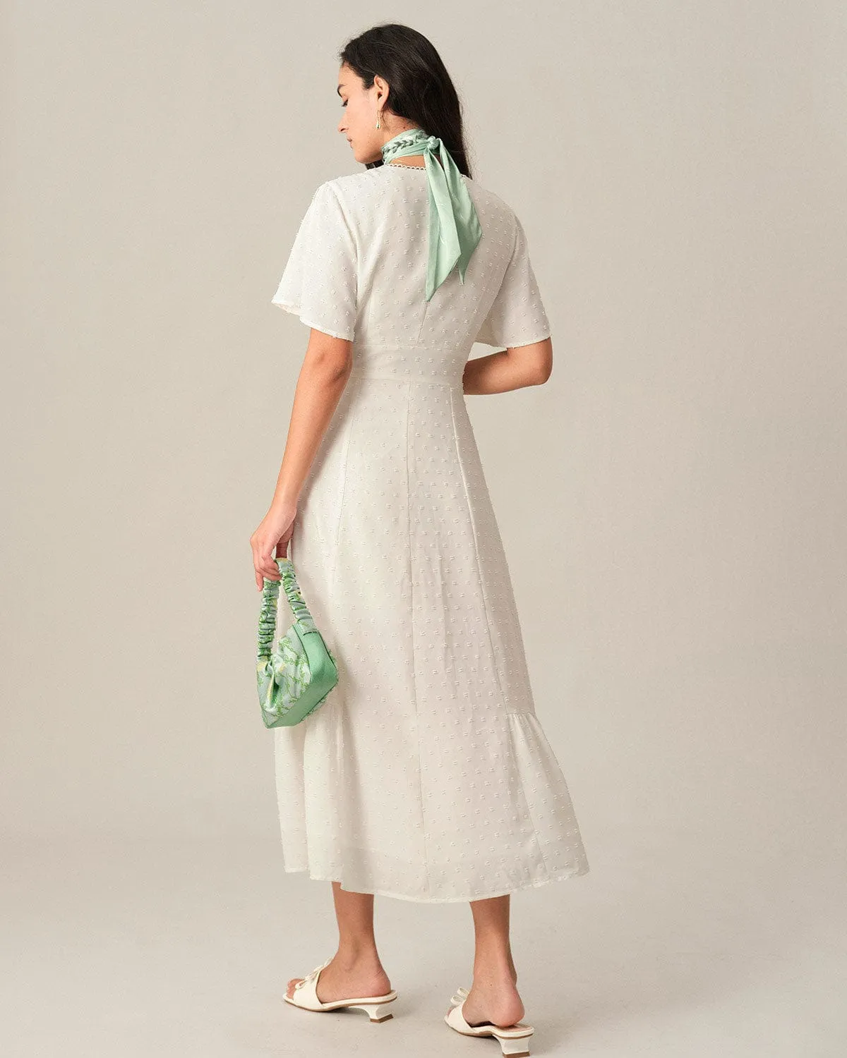 The Solid High Waisted Split Maxi Dress