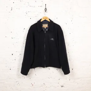 Thomas Burberry Wool Bomber Jacket - Blue - L