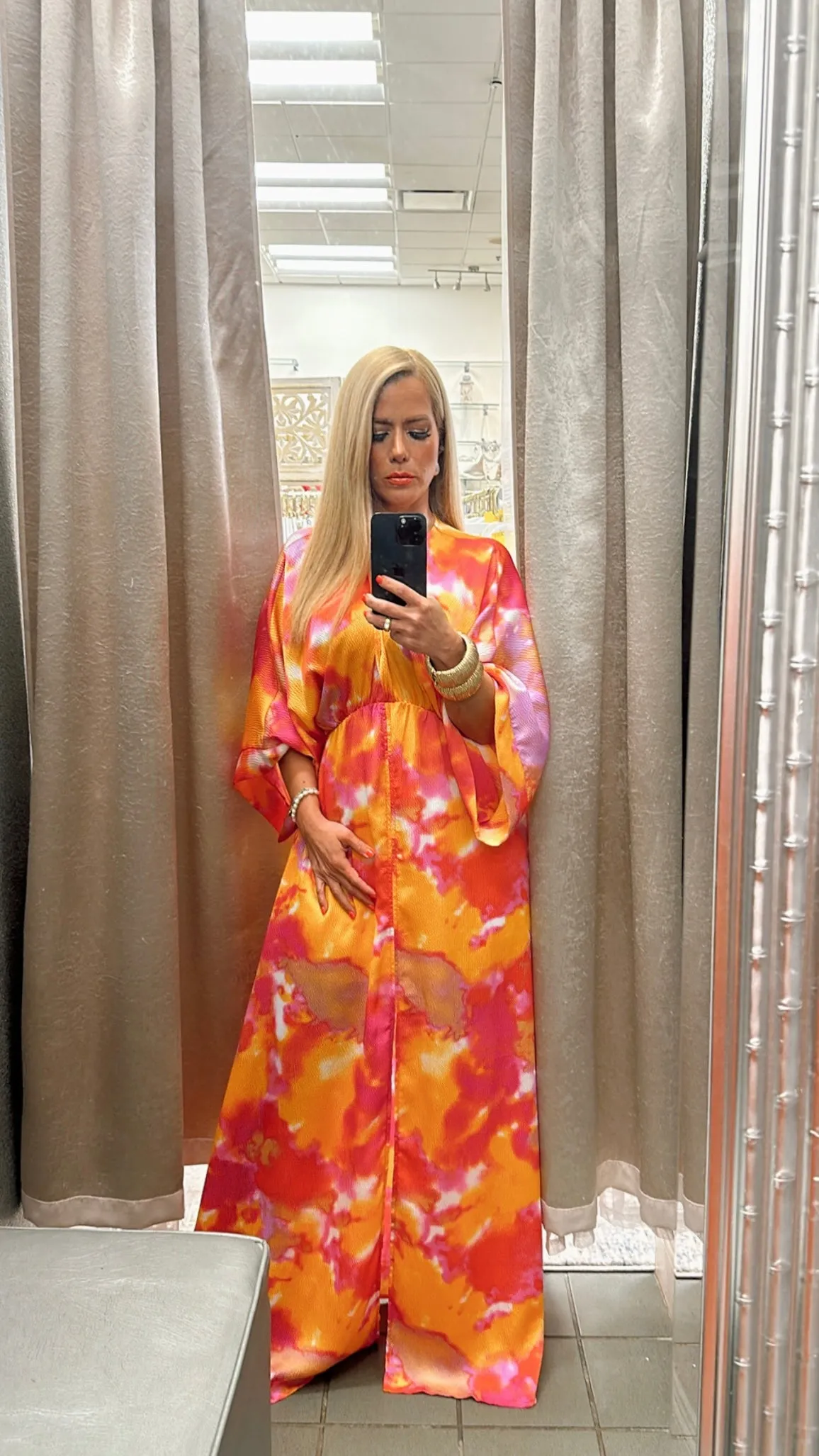 Tie dye pink maxi