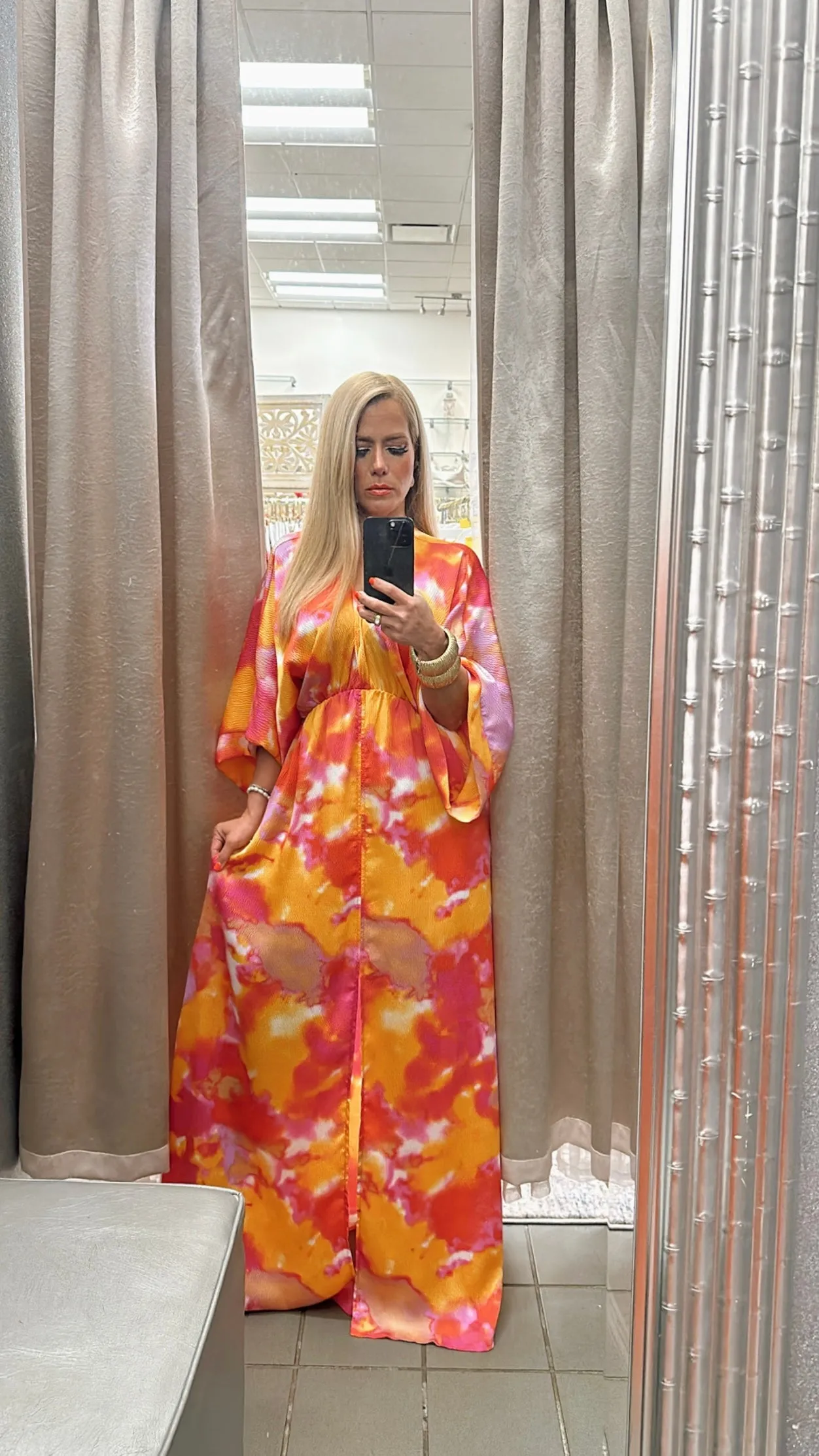 Tie dye pink maxi