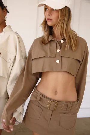 Tiffany Cropped Trench Jacket