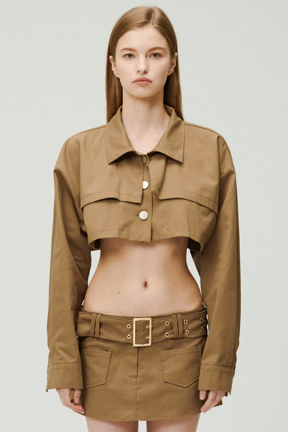 Tiffany Cropped Trench Jacket