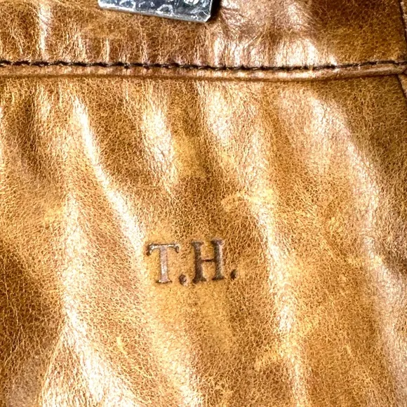 Tommy Hilfiger Women Size 6 Brown Genuine Leather Pencil Skirt Patina Treatment