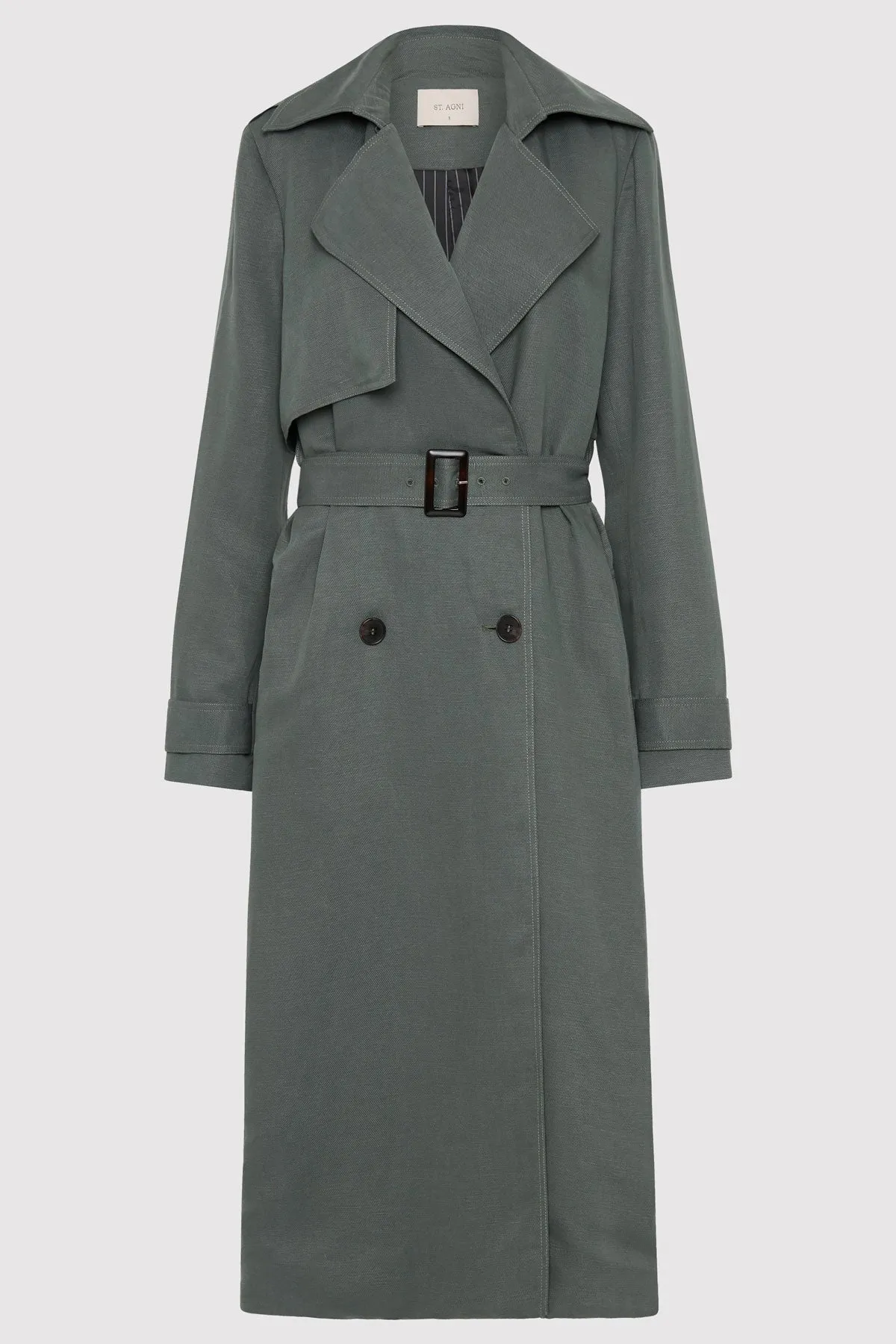 Trench ajusté souple - Vert Balsam