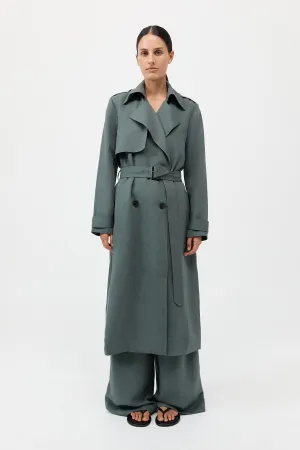 Trench ajusté souple - Vert Balsam