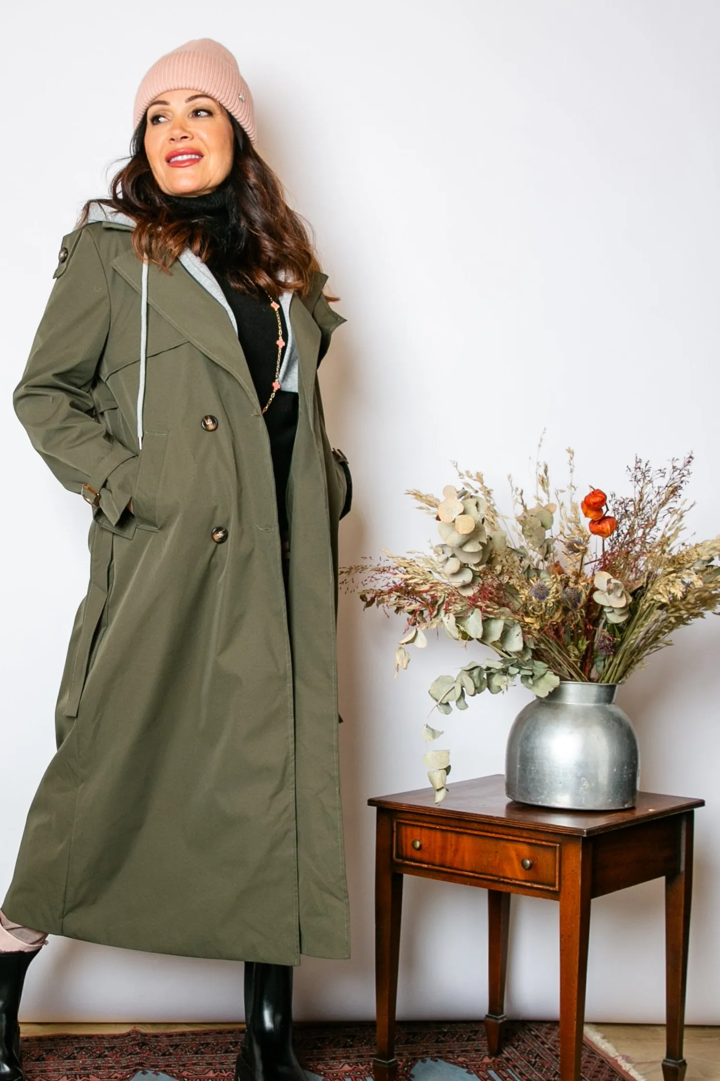 Trench Coat with Hood