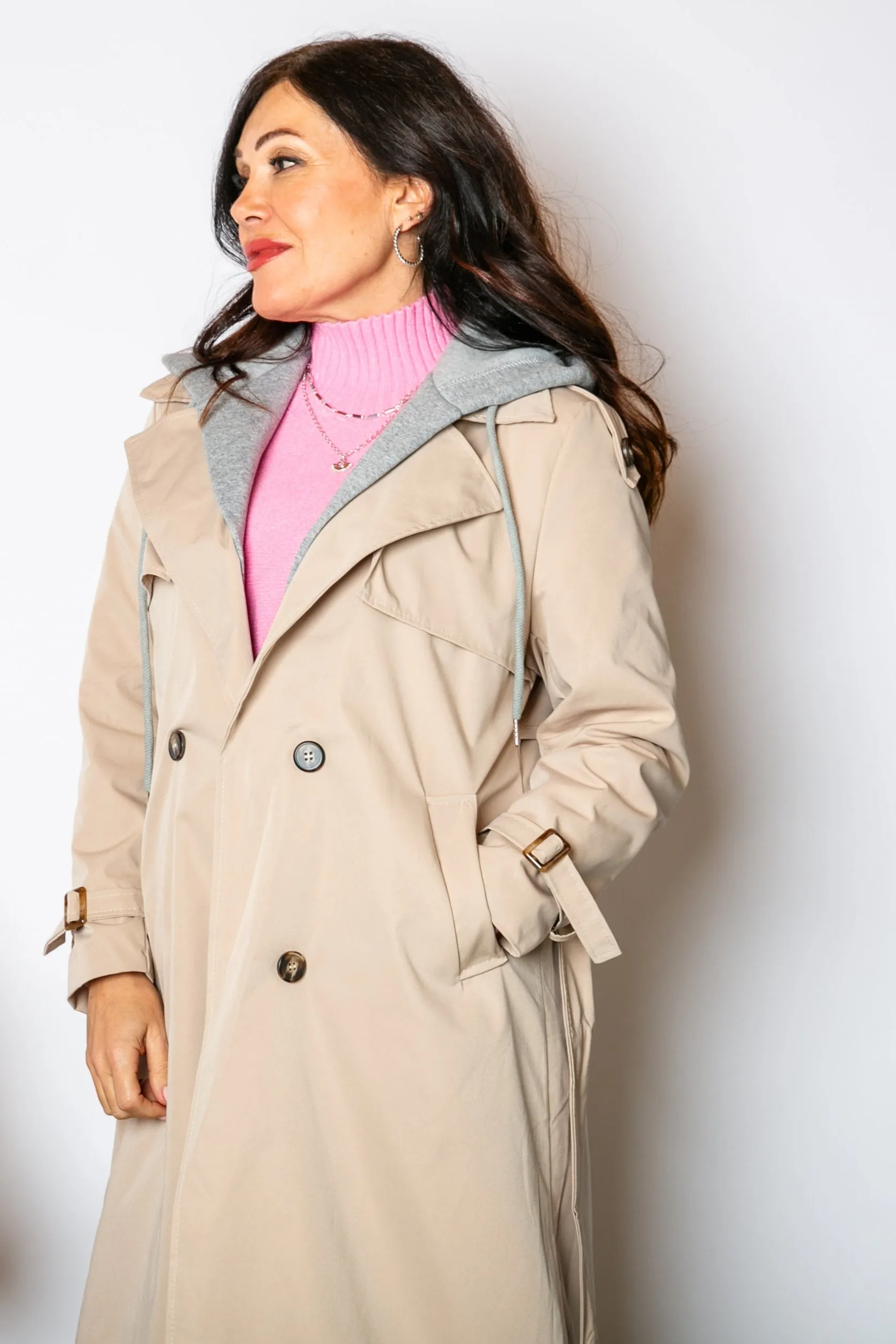 Trench Coat with Hood