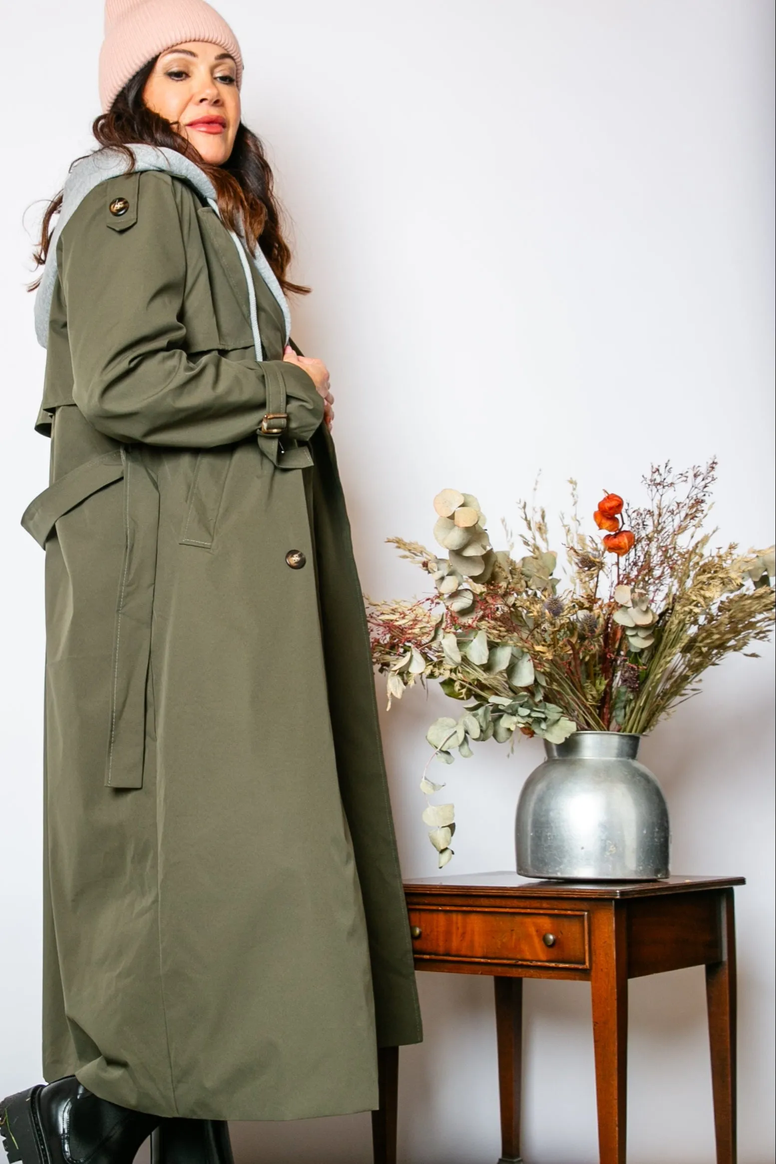 Trench Coat with Hood