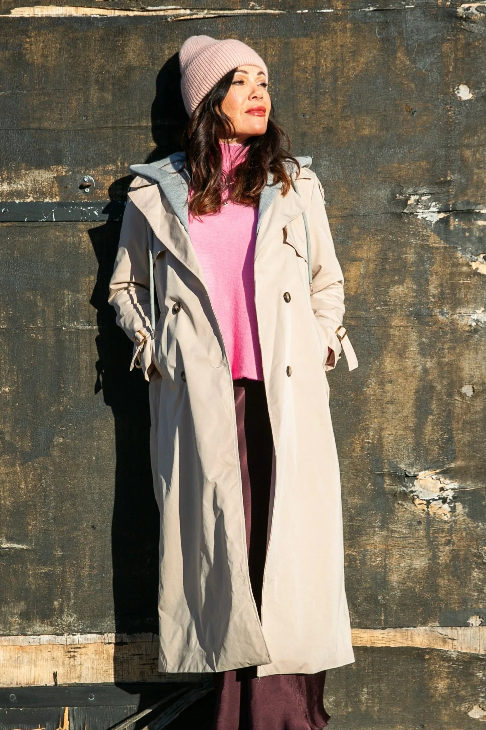 Trench Coat with Hood