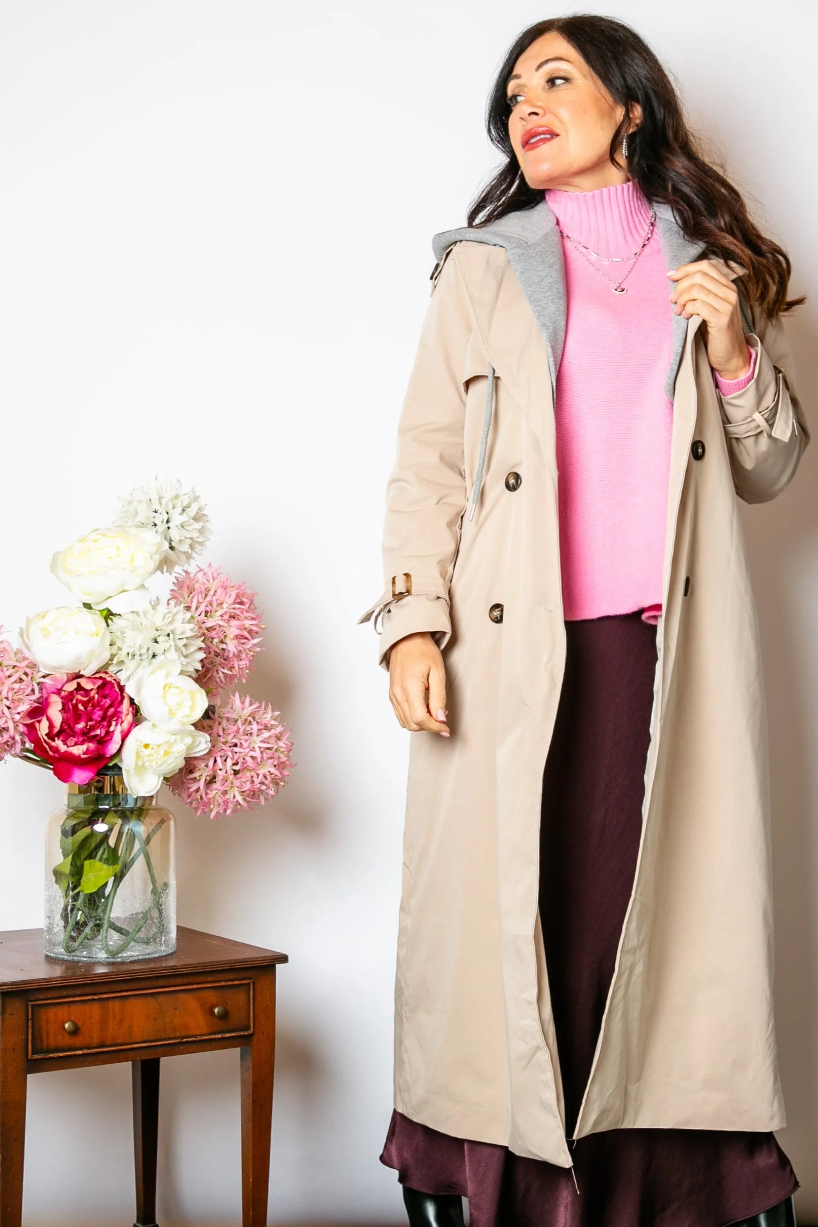 Trench Coat with Hood