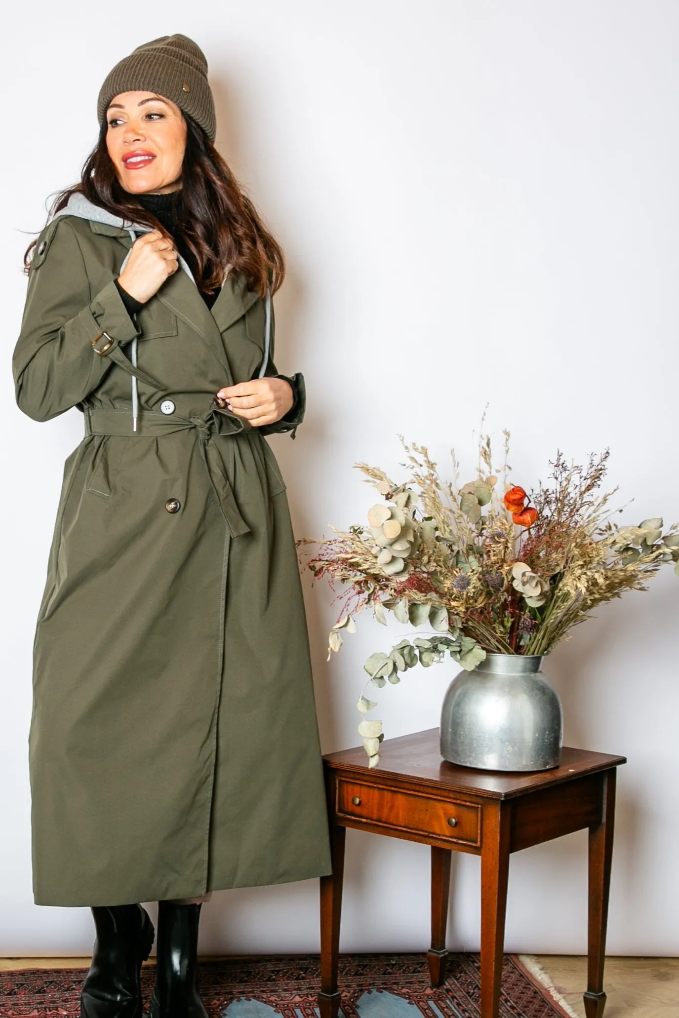 Trench Coat with Hood