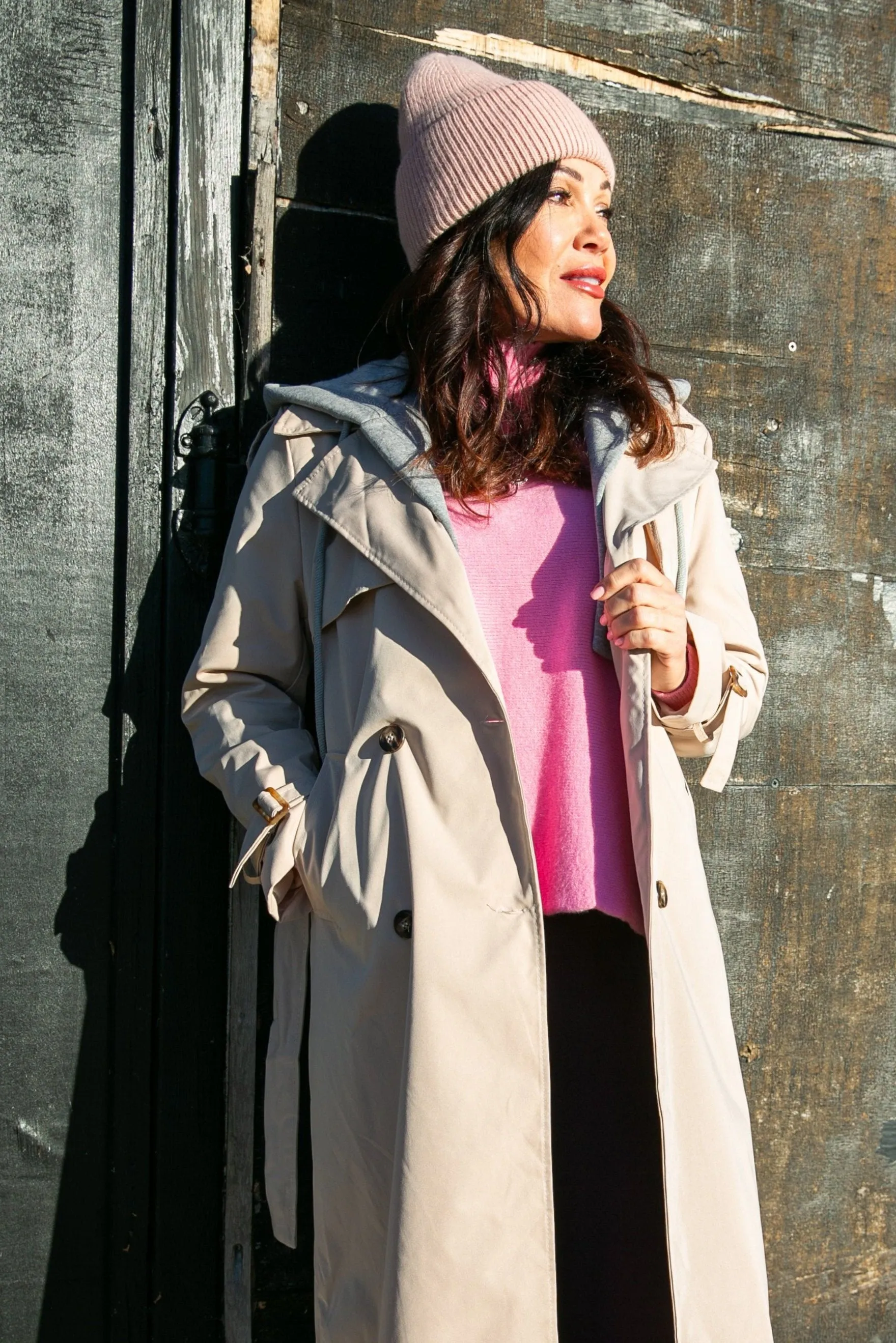Trench Coat with Hood