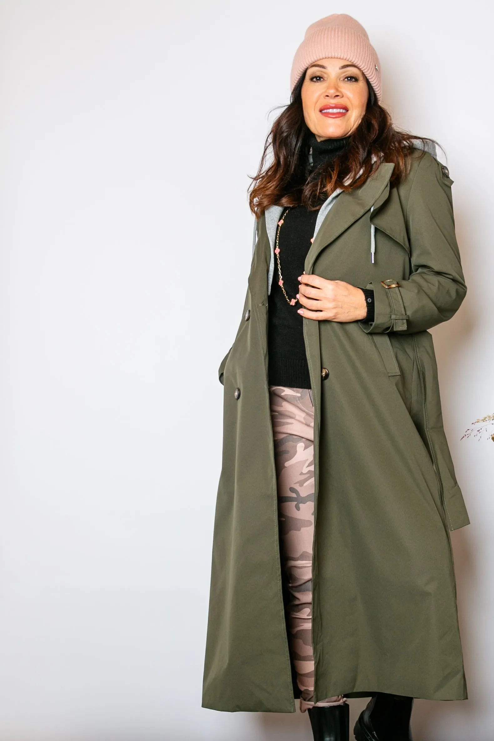 Trench Coat with Hood