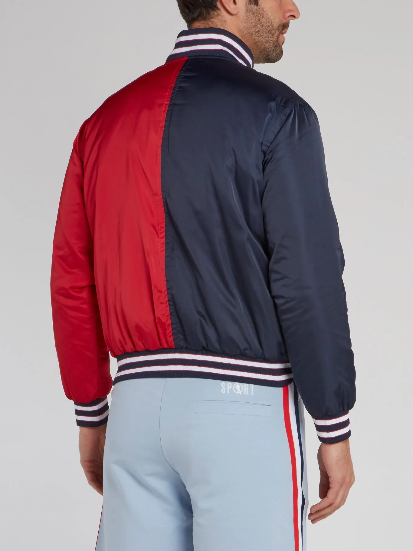 Two Tone Stripe Edge Logo Jacket