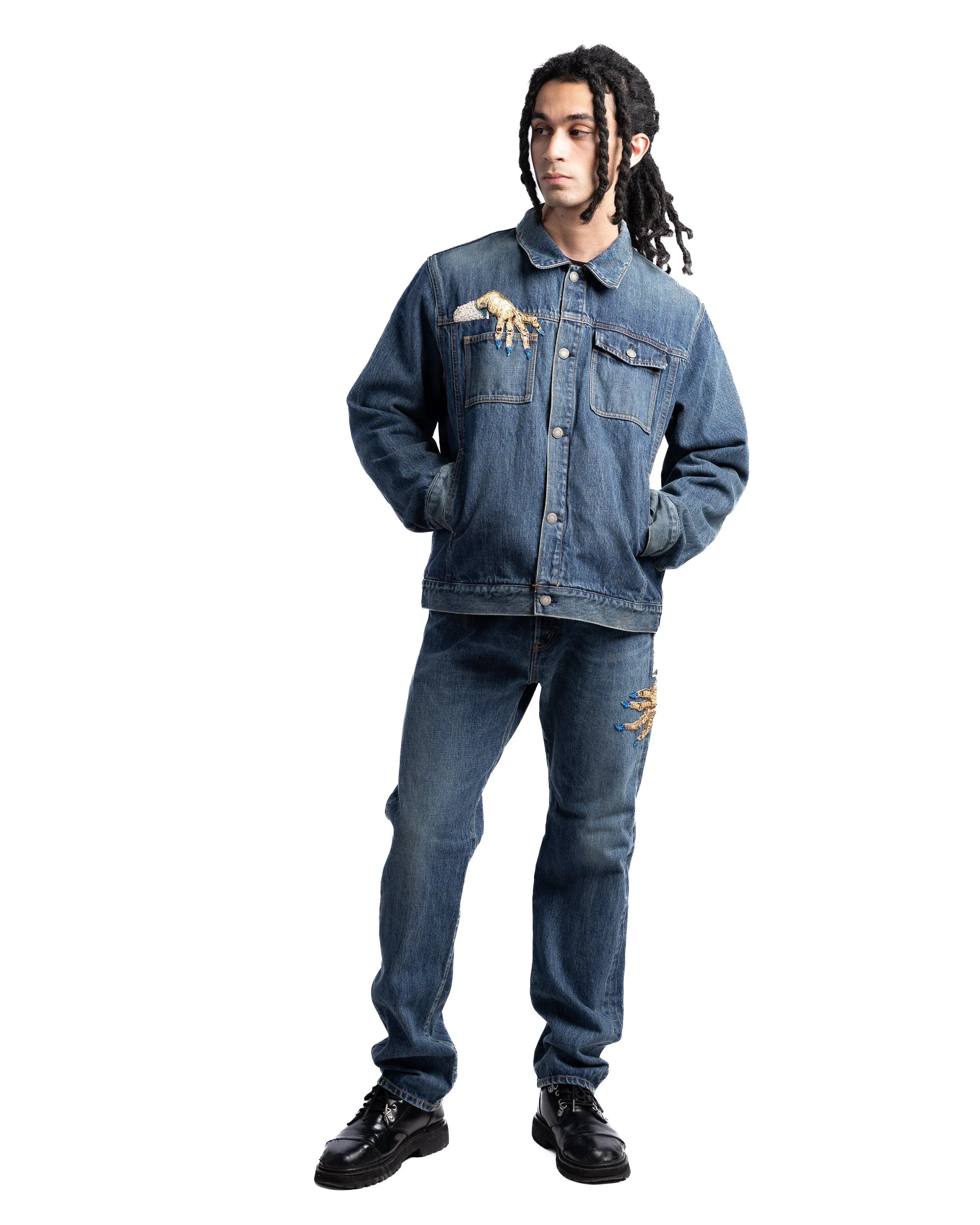 Undercover UC2C4212 Hand Denim Jacket Indigo