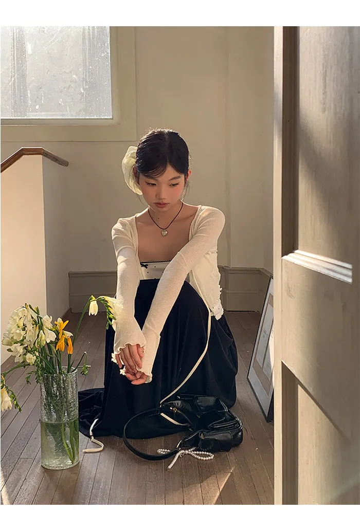 V-neck cardigan tops