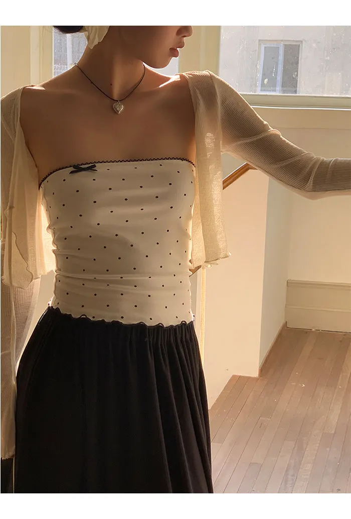 V-neck cardigan tops